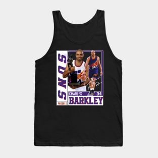 Charles Barkley The Chuck Basketball Legend Signature Vintage Graphic Retro Bootleg Style Tank Top